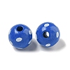 Printed Wood European Beads WOOD-G022-18G-2