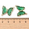 Brass Pave Faceted Glass Connector Charms FIND-Z020-04K-3