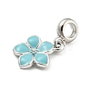 Rack Plating Alloy Enamel Flower European Dangle Charms FIND-B034-55P-3