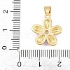 Brass Micro Pave Clear Cubic Zirconia Pendants KK-C170-26G-04-3