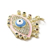 Brass Micro Pave Cubic Zirconia Pendants KK-E092-09G-03-2