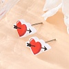 Wood Stud Earrings EJEW-M063-01A-5
