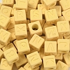Rubberized Style Transparent Acrylic Beads OACR-K007-014E-3