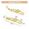 10Pcs 2 Colors Rack Plating Brass Micro Pave Clear Cubic Zirconia Watch Band Clasps ZIRC-DC0001-08-2