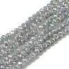 Electroplate Glass Beads Strands GLAA-F078-FR15-1