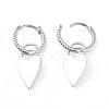 Brass Dangle Huggie Hoop Earrings EJEW-L234-002P-2