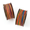 2 Rolls 2 Colors Segment Dyed Round Polyester Twisted Cords OCOR-TA0003-59E-2