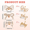 6Pcs 3 Styles Bowknot Alloy Rhinestone Shoe Decorations FIND-CP0002-22B-2