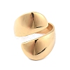 Ion Plating(IP) 304 Stainless Steel Plain Band Wrap Cuff Ring RJEW-L103-01D-G-1