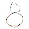 Adjustable Nylon Cord Braided Bead Bracelets BJEW-P256-B14-1