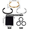 3Pcs 3 Color 304 Stainless Steel Grooved Bangles FIND-UN0002-09-3