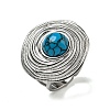 304 Stainless Steel Open Cuff Rings STAS-Z060-13P-2