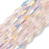 Transparent Electroplate Glass Beads Strands GLAA-K064-05A-AB02-1