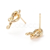 Brass Stud Earring Findings KK-F820-43G-2