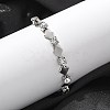 304 Stainless Steel Rhinestone Cup Chain Bracelets for Women BJEW-F488-26G-P-2