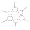 60Pcs 6 Styles Iron Split Key Rings FIND-TA0008-13-3
