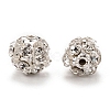 Brass Clear Rhinestone Beads RB-A017-8mm-S-6