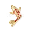 Brass Enamel Pendants KK-B148-12G-01-1