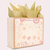 1Pc Flower Printed Paper Gift Bags with Rope Handle ABAG-SP0001-30C-5