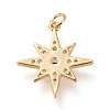 Brass Micro Pave Clear Cubic Zirconia Pendants ZIRC-L098-014G-2