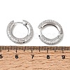 Brass Micro Pave Cubic Zirconia Hoop Earrings KK-CBA8324-24P-04-5