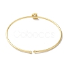 Rack Plating Brass Micro Pave Clear Cubic Zirconia Letter Open Cuff Bangles BJEW-A018-01G-D-3