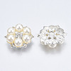 Alloy Rhinestone Shank Buttons PALLOY-T066-41S-RS-2