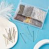 600Pcs 6 Colors Iron Flat Head Pins IFIN-YW0001-97-5