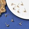 SHEGRACE Brass Micro Pave Cubic Zirconia Stud Earrings XGRQ4N541-707G-4
