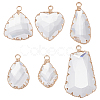 12Pcs 6 Style Clear Glass Pendants FIND-GO0003-63-1