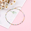 Mixed Styles Round Glass Seed Beaded Necklaces NJEW-JN03362-5