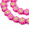 Handmade Polymer Clay Bead Strands CLAY-N006-73F-2