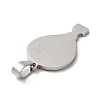 Non-Tarnish 304 Stainless Steel Pendants STAS-C079-09P-2