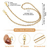 6Pcs 3 Style 304 Stainless Steel Cable Chain Purse Chains AJEW-TA00049-3