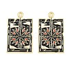 Alloy with Black Enamel Pendants AL-CBA2919-02G-08-1