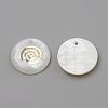 Freshwater Shell Pendants SHEL-Q010-010G-2
