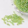 Round Transparent Colors Rainbow Glass Seed Beads X-SEED-A007-3mm-164-1