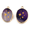 Natural Agate Pendants G-N326-155F-2