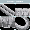 5 Yards Polyester Pleated Flower Lace Trim OCOR-GF0003-89A-6