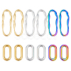 12Pcs 6 Style 304 Stainless Steel Linking Rings STAS-FH0001-95-1
