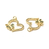 Brass Micro Pave Cubic Zirconia Pendants KK-E068-VB194-2