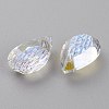 Embossed Glass Rhinestone Pendants GLAA-J101-05A-001SI-2