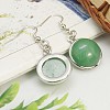 Fashion Natural Green Aventurine Earrings EJEW-E003-6-2