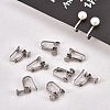 Tarnish Resistant 304 Stainless Steel Clip-on Earring Settings X-STAS-Q227-01-6