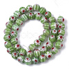 Handmade Millefiori Lampwork Beads Strands LAMP-R143-01D-2