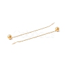 Long Chain with Round Ball Dangle Stud Earrings EJEW-A067-13G-3