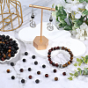 DIY Natural Black Onyx & Lava Rock & Tiger Eye Round Beads Bracelets Making Kits DIY-SC0030-25-4