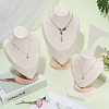 Bust Shaped Beech Covered with Velvet Necklace Display Stands NDIS-WH20010-02C-3