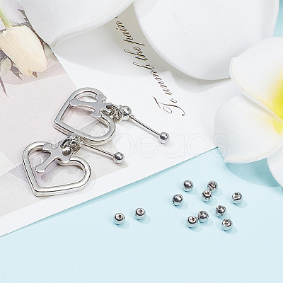 100Pcs 304 Stainless Steel Round Ear Nuts STAS-GO0001-04-1