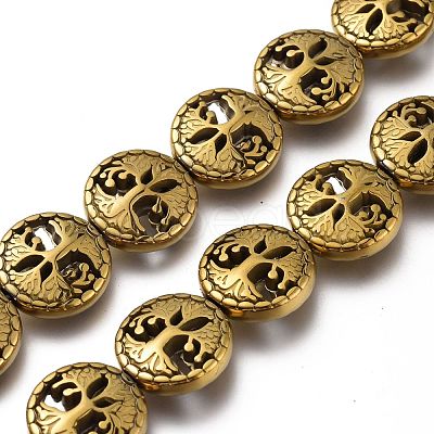 Non-magnetic Synthetic Hematite Beads Strands G-A181-A04-1